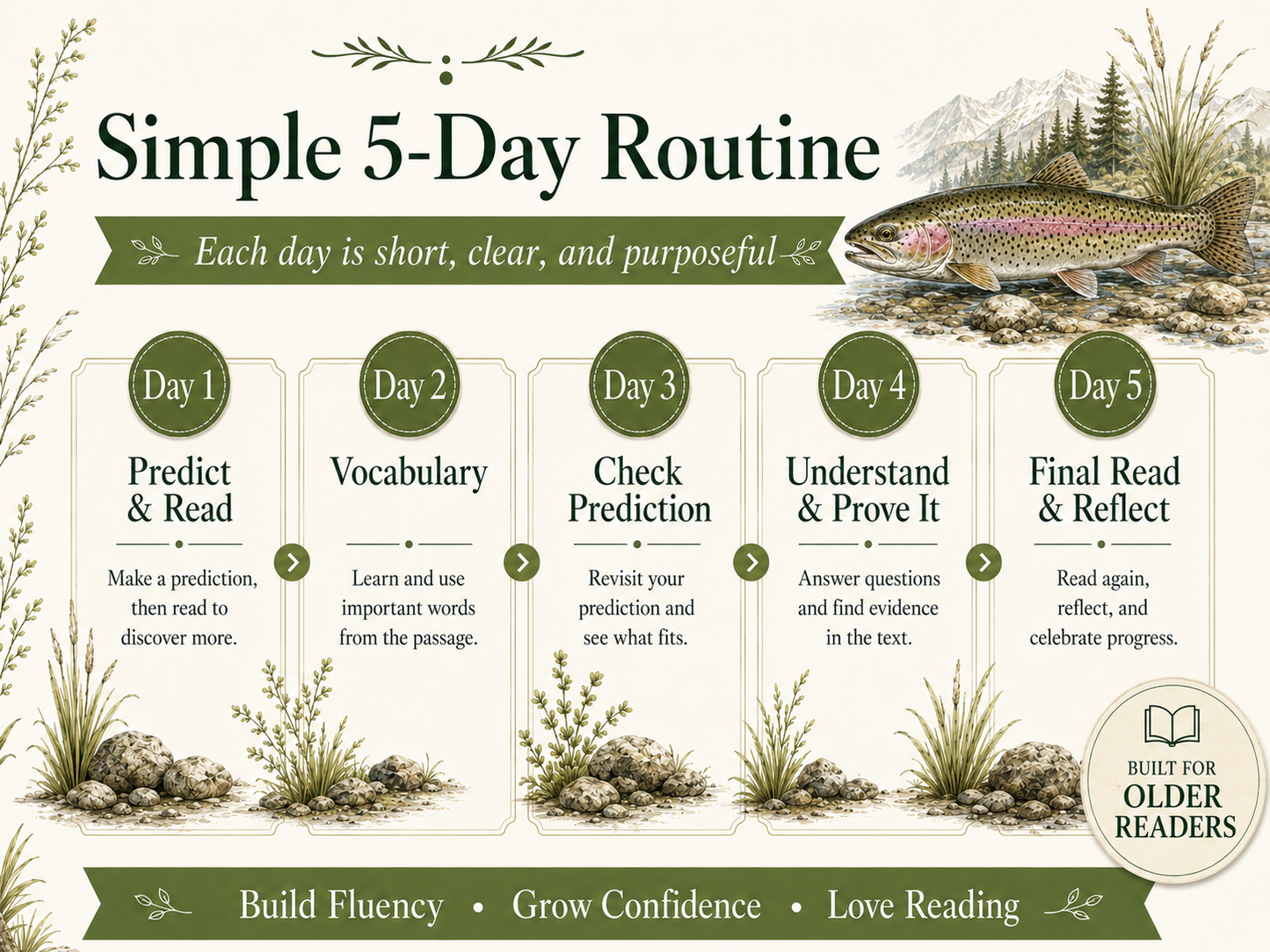 Trout 5-Day Reading Fluency Lesson