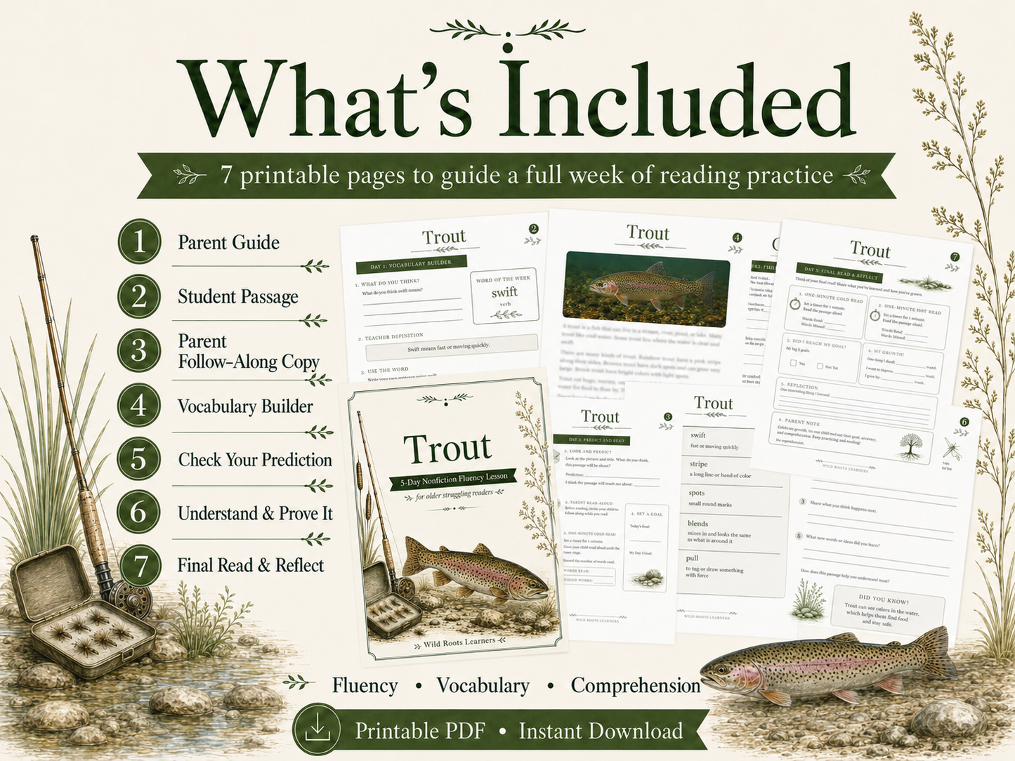 Trout 5-Day Reading Fluency Lesson